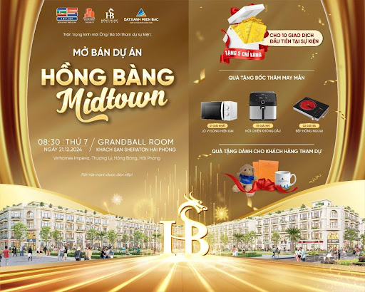 Sự kiện mở bán Hồng Bàng Midtown dự kiến đón gần 200 khách hàng tới tham dự (Nguồn ảnh: Đất Xanh Miền Bắc).